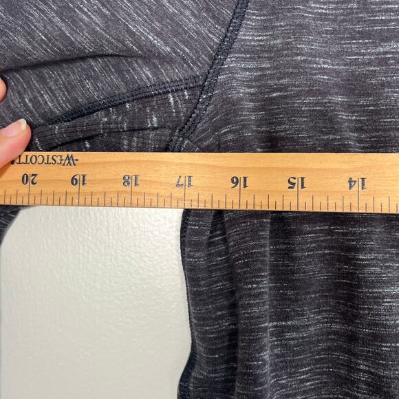 LULULEMON Exhalation Pullover II Sweatshirt Marled Gray Long Sleeve Size 6 - Picture 6 of 8